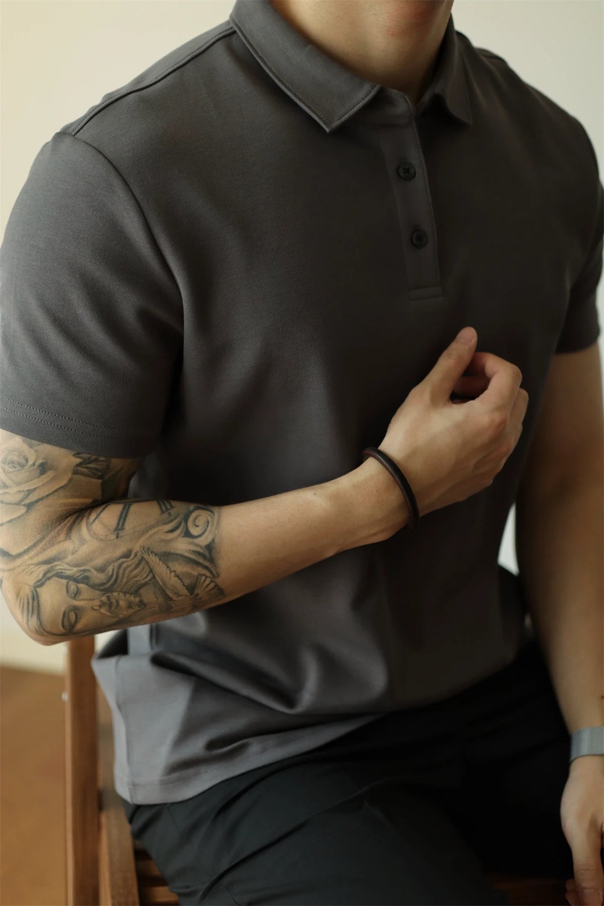 Cotton-Blend Air-Layer Polo Shirt product view 6