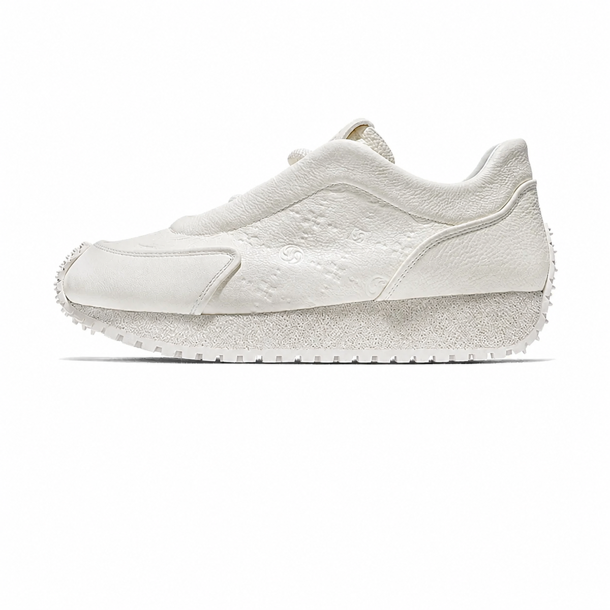 Sculpted Spike-Sole Leather Sneakers product view 1