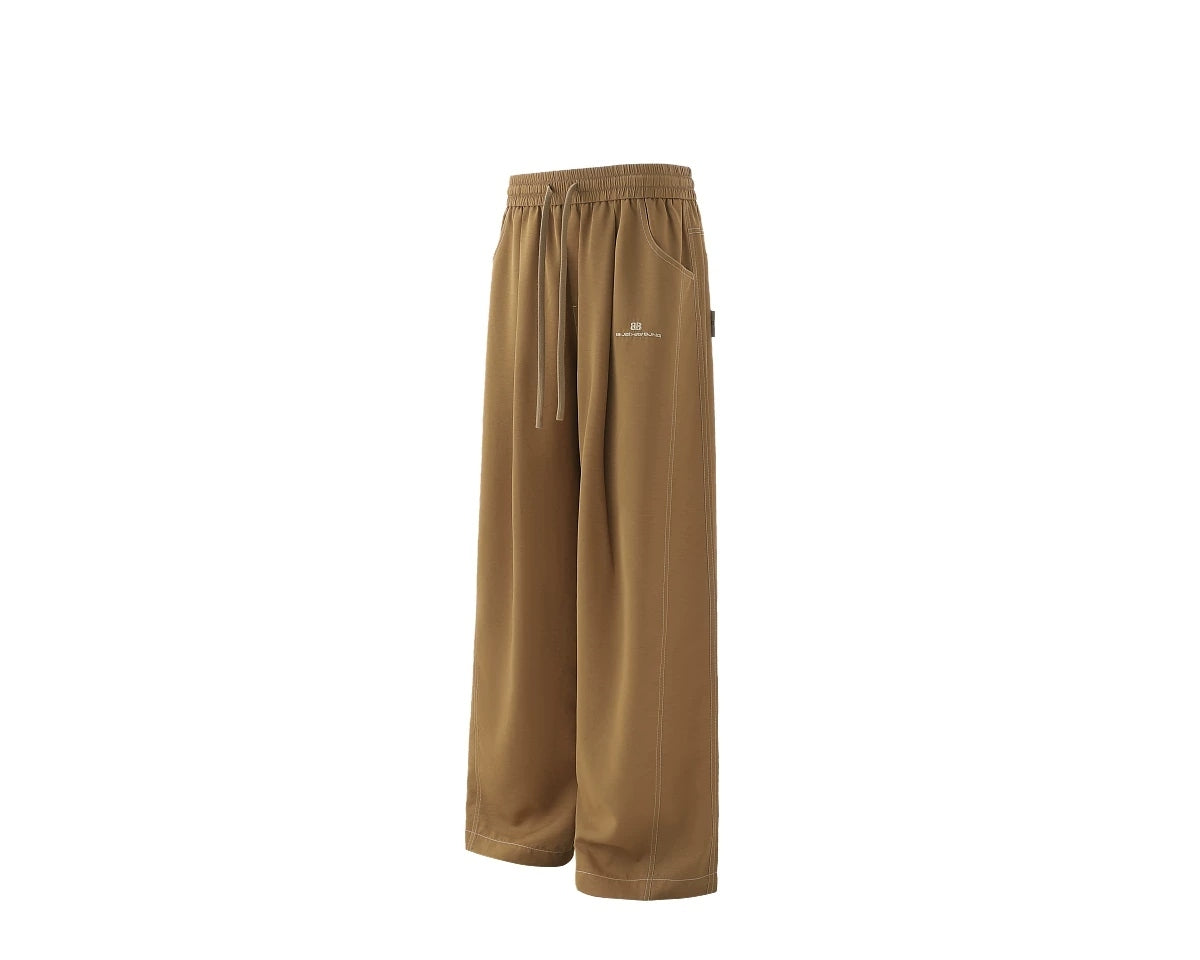 Minimal Embroidered Wide-Leg Trousers product view 2