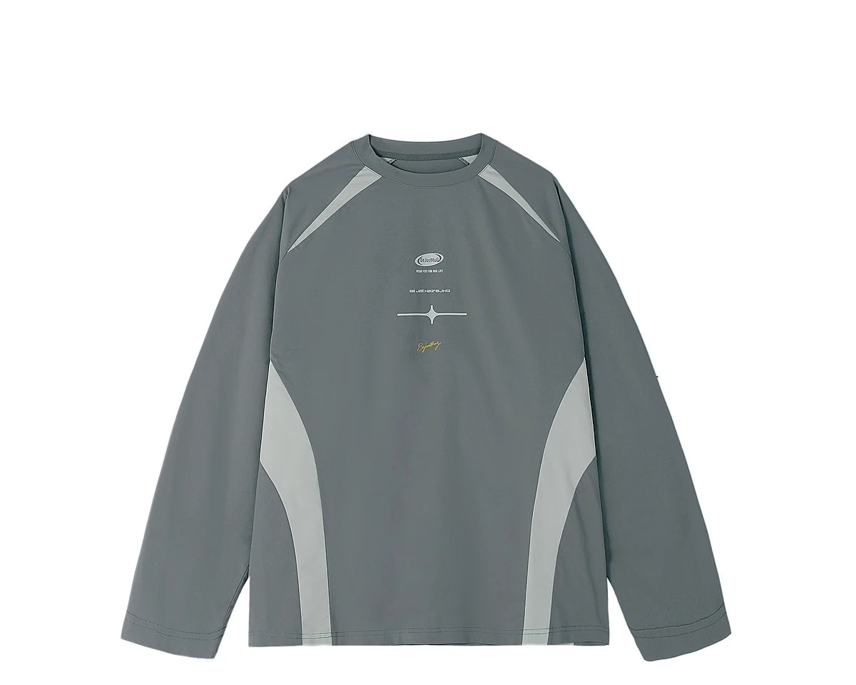Curved-Panel Raglan Long-Sleeve Top product view 2