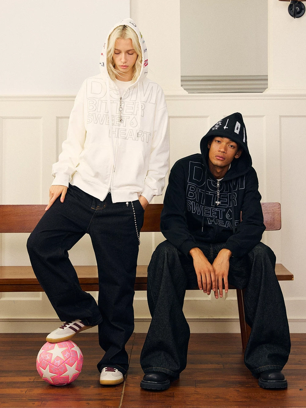 Clip-Print Charm Zip Hoodie — product view 11