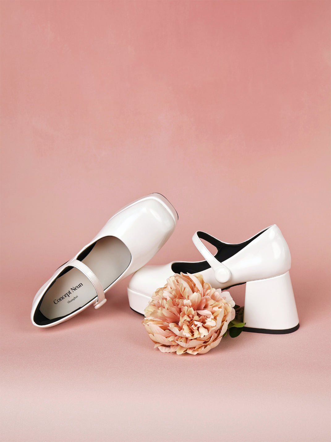Patent Platform Block-Heel Mary Jane Pumps - View 16