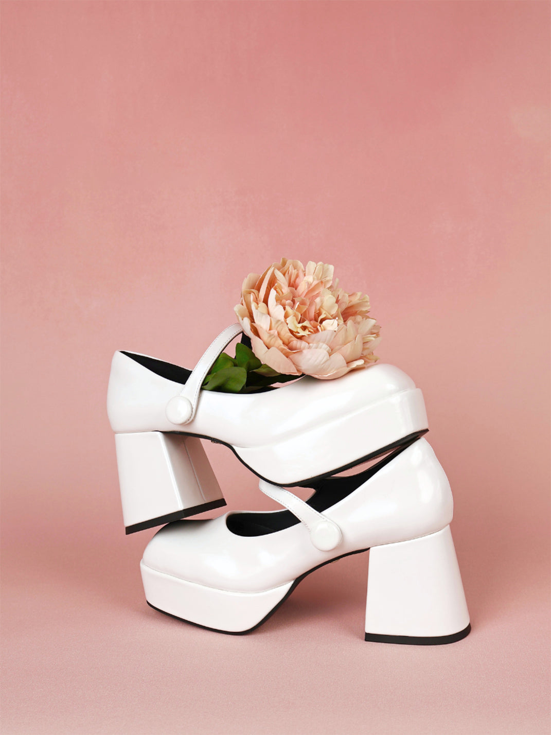 Patent Platform Block-Heel Mary Jane Pumps - View 17