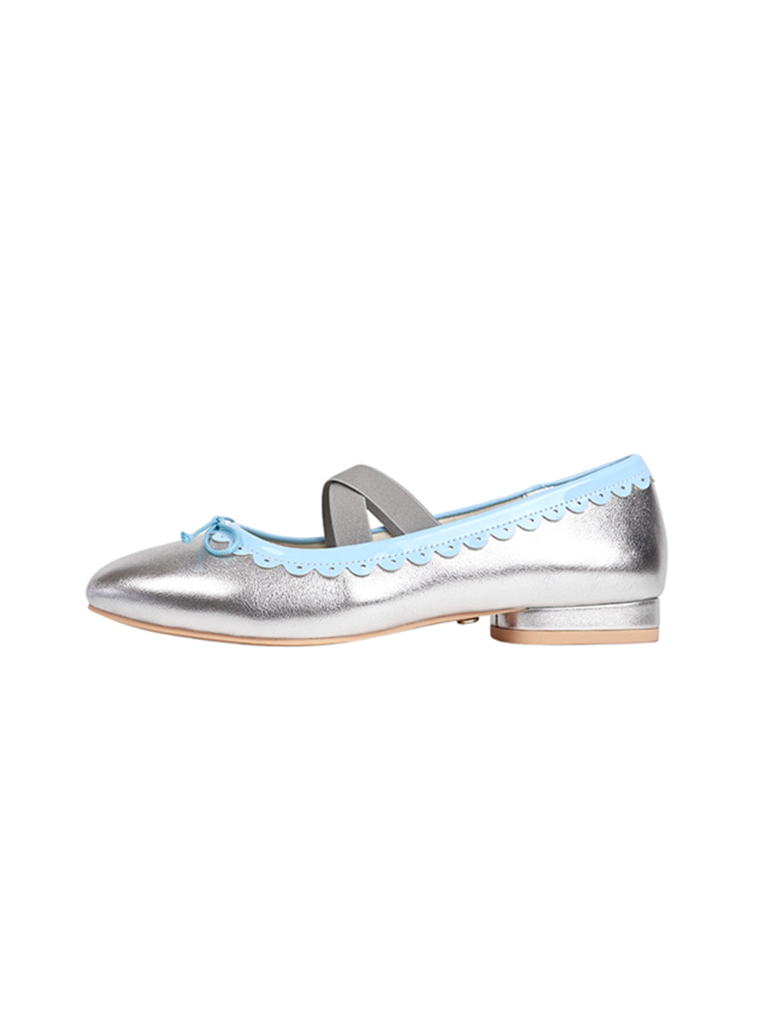 Contrast-Trim Ballet Mary Jane Flats - View 7