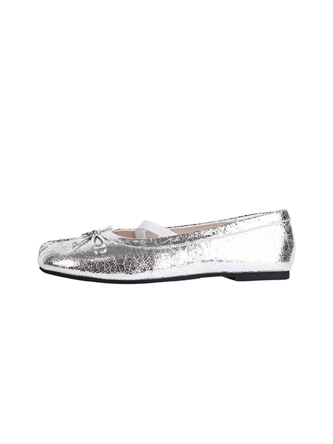 Glossy Split-Toe Strap Ballet Flats - View 10