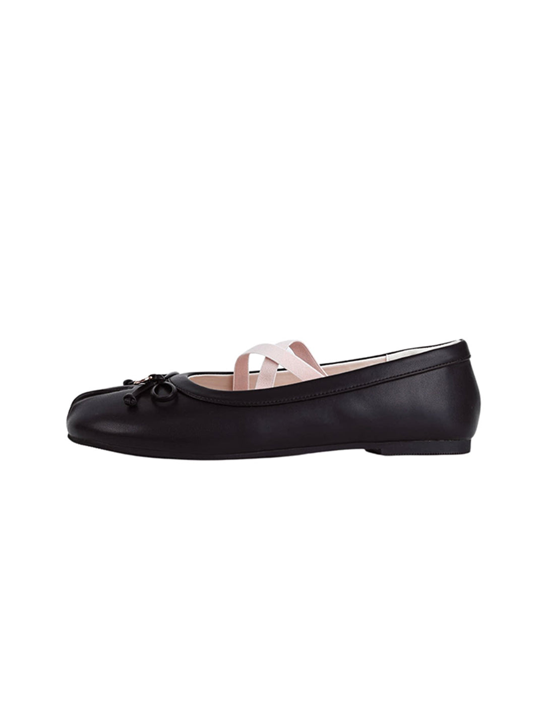 Glossy Split-Toe Strap Ballet Flats - View 11