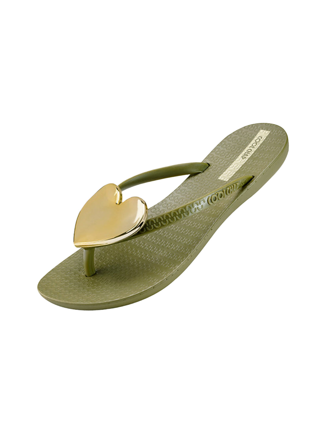 Heart-Plaque Minimal Thong Flip-Flops - View 13