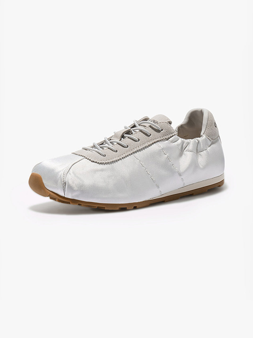 Satin Low-Profile Lace-Up Sneakers - View 12