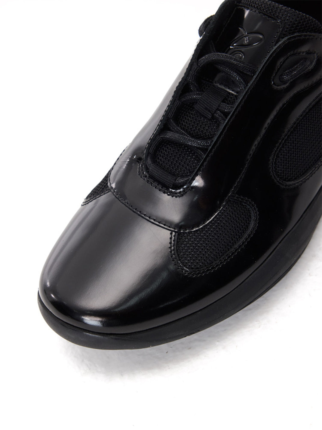 Polished Leather Retro Runner Sneakers - View 5