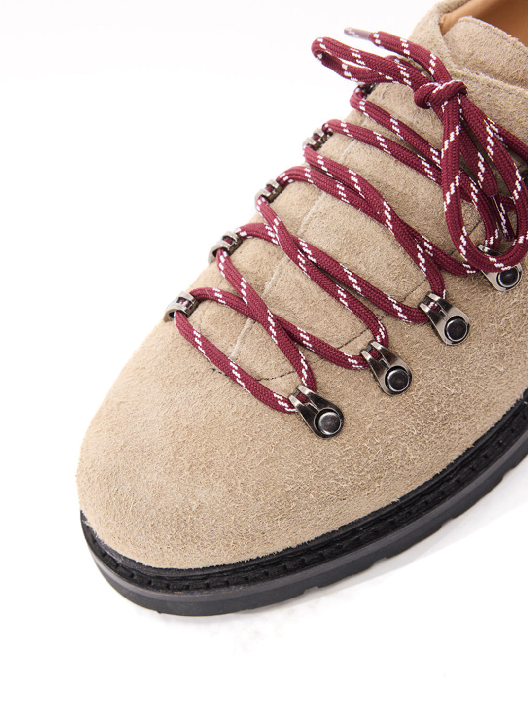 Sand Suede Hiking-Lace Derby Shoes - View 6