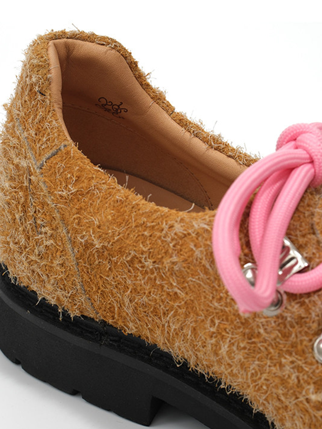 Textured Suede Metal-Eyelet Derby Shoes - View 10