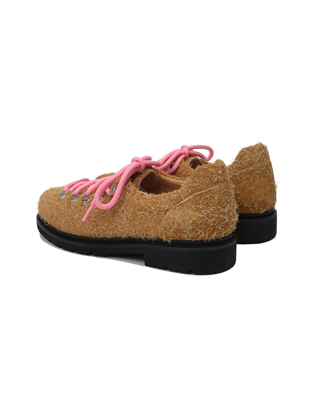 Textured Suede Metal-Eyelet Derby Shoes - View 11