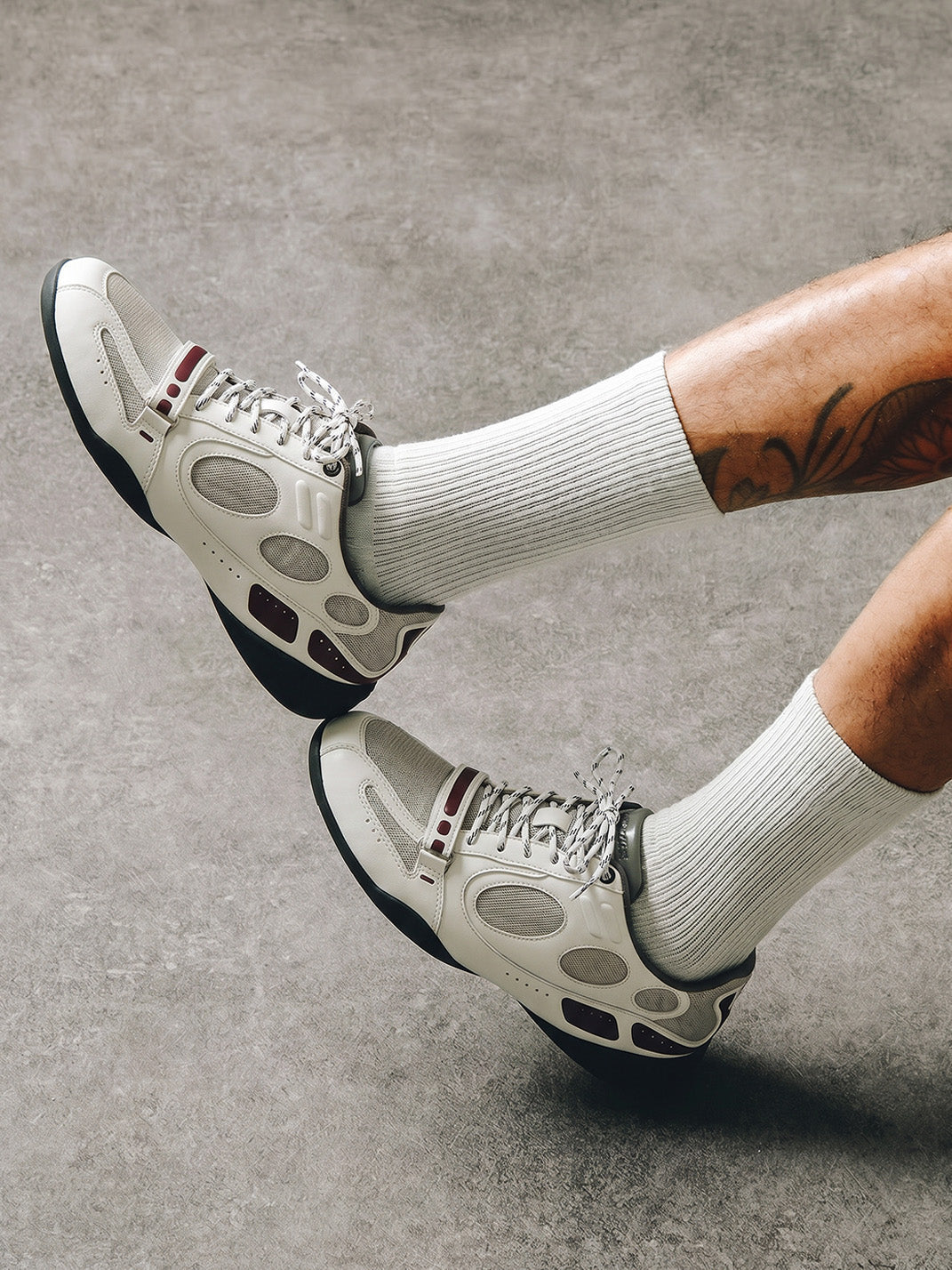 Perforated Retro Sport Sneakers - View 3