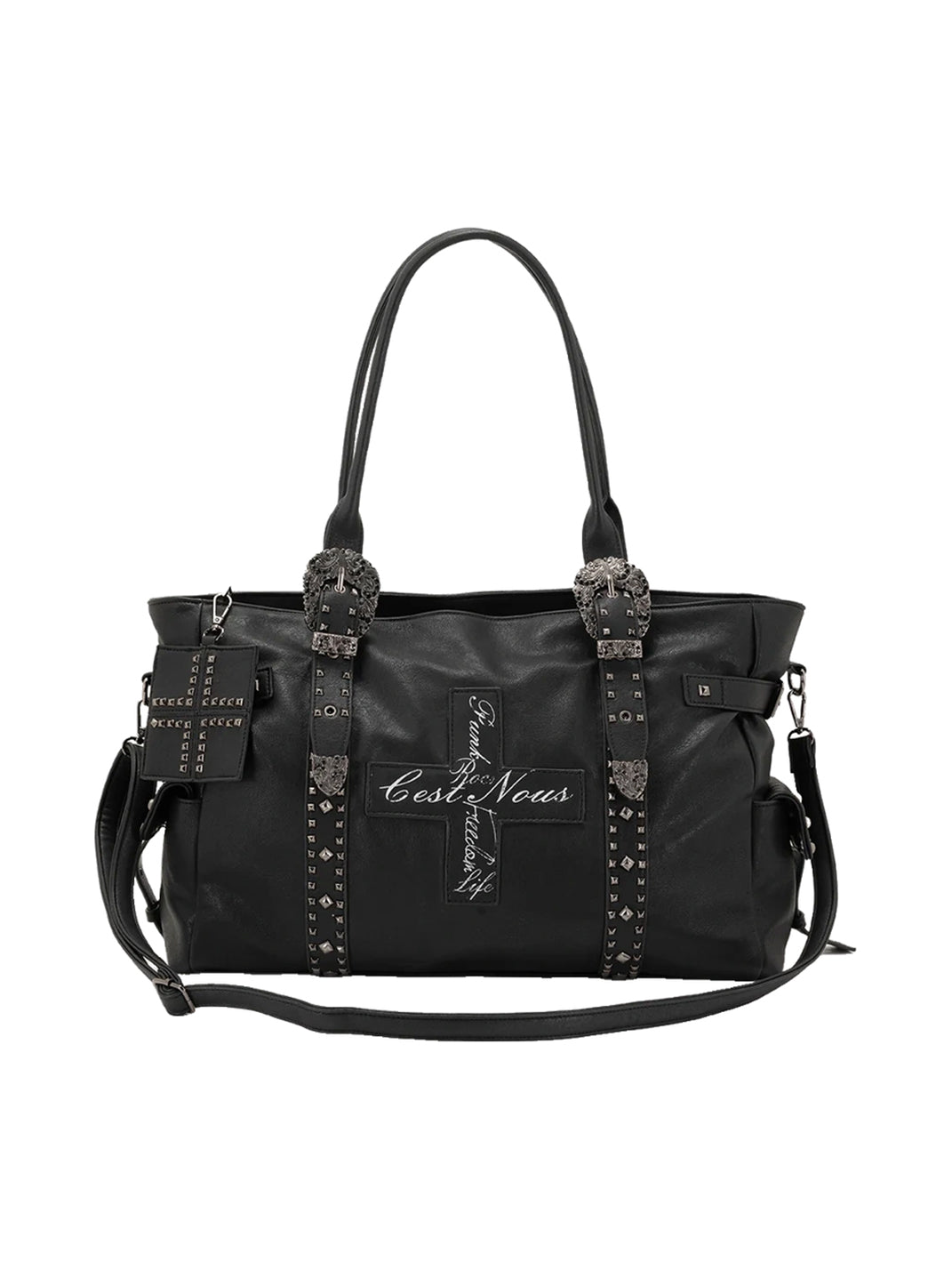 Cross-Stud Utility Shoulder Tote — product view 1