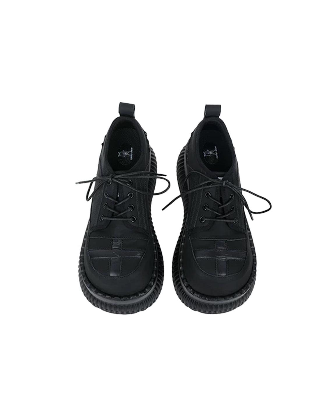 Cross-Toe Chunky Platform Lace-Up Shoes - view 8