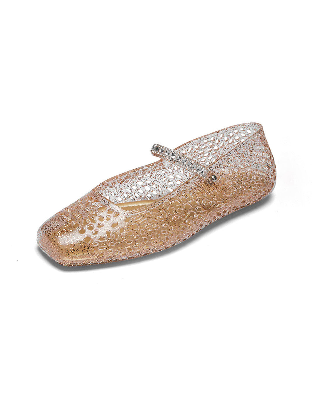 Crystal Glitter Mary Jane Ballet Flats - View 7