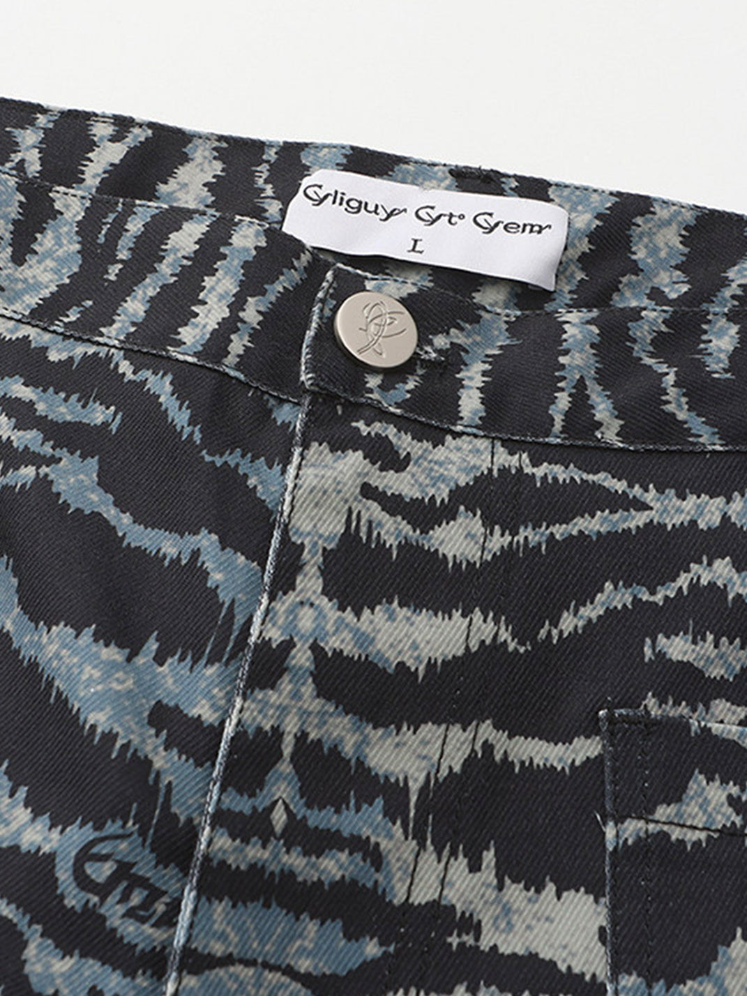 Tiger-Print Detachable Skirt-Flare Pants - View 11