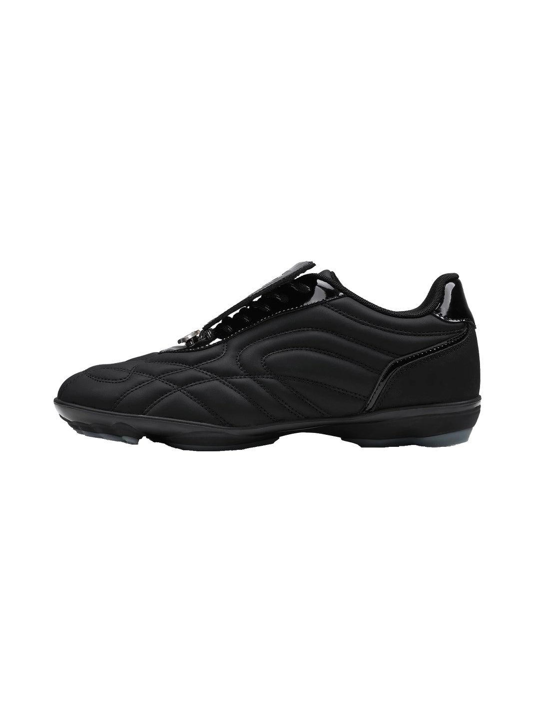 Foldover-Tongue Suede Low-Profile Lace-Up Trainers - view 1