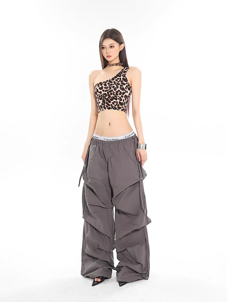 Leopard One-Shoulder Top