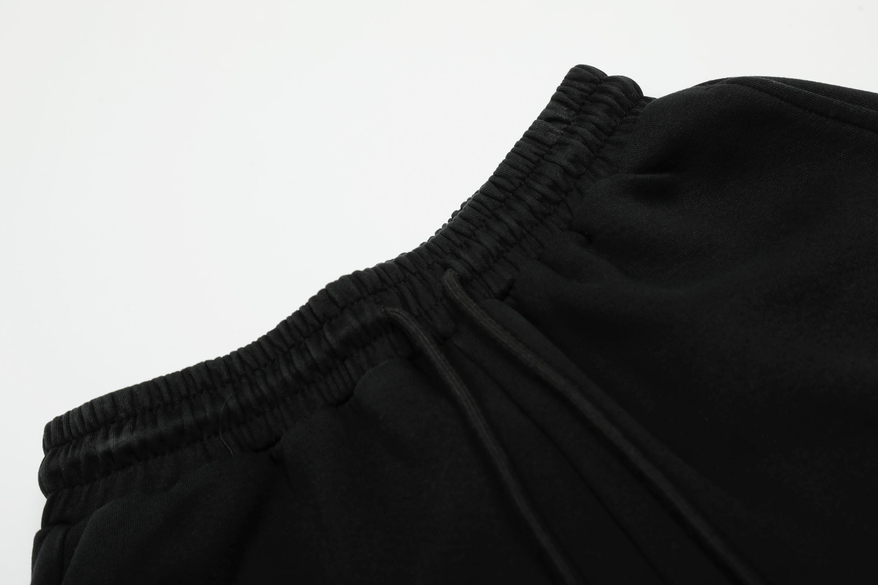 Black Sweat Shorts with Mini Sticker Print Graphics