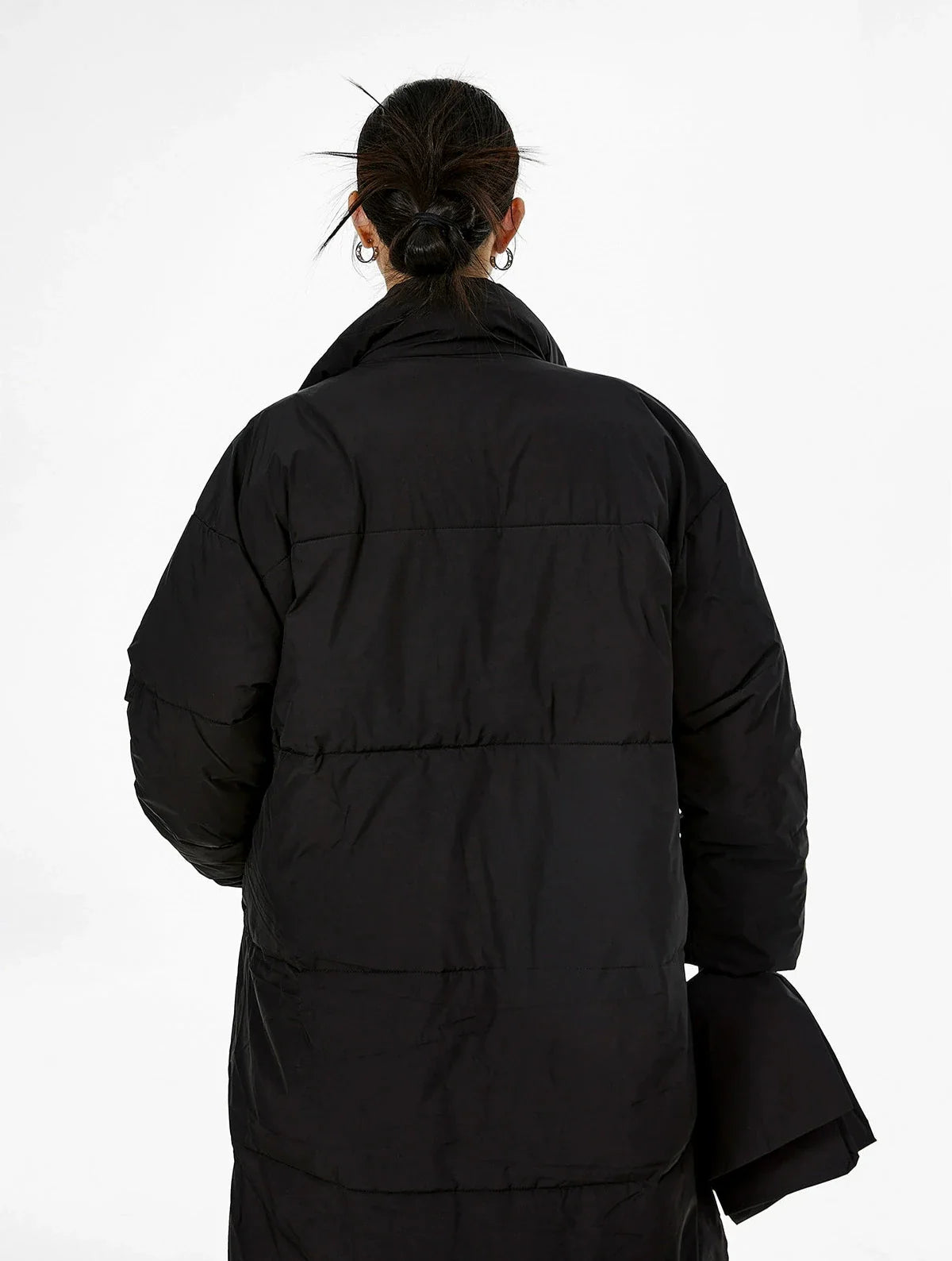 Oversized Puffer Winter Coat with Scarf