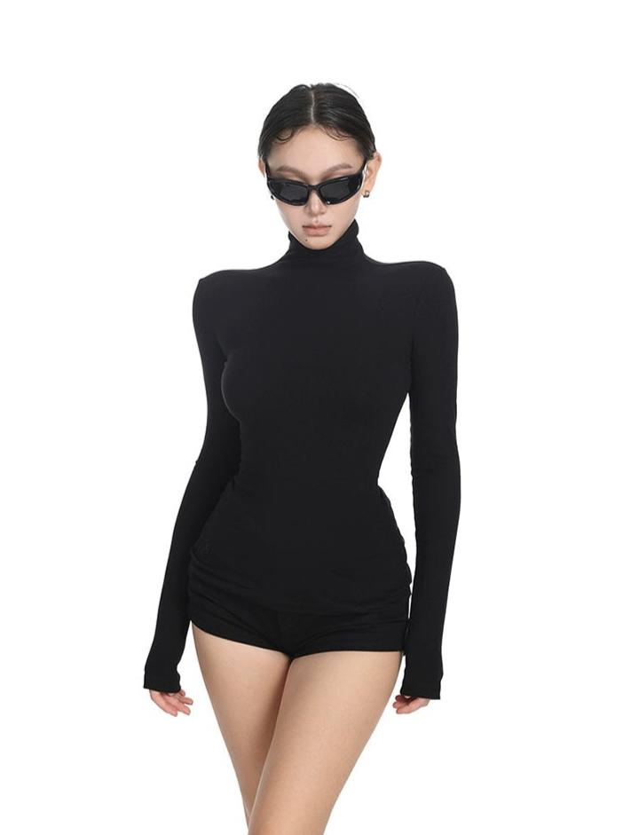 Fitted Turtleneck Top