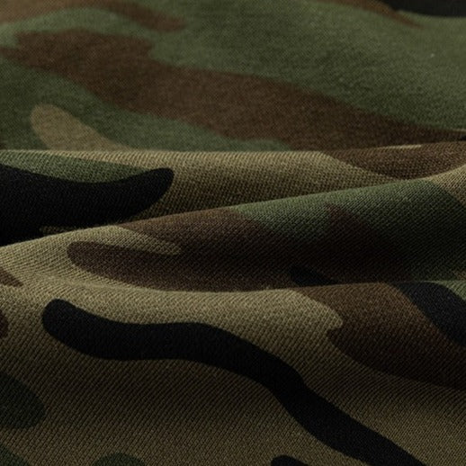 Veste en toison à imprimé camouflage surdimensionné