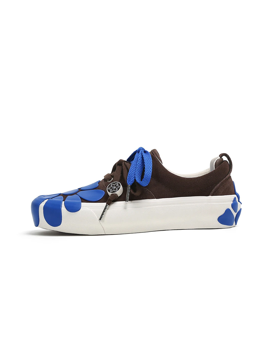 Daisy-Detail Double-Lace Suede Platform Sneakers - product view