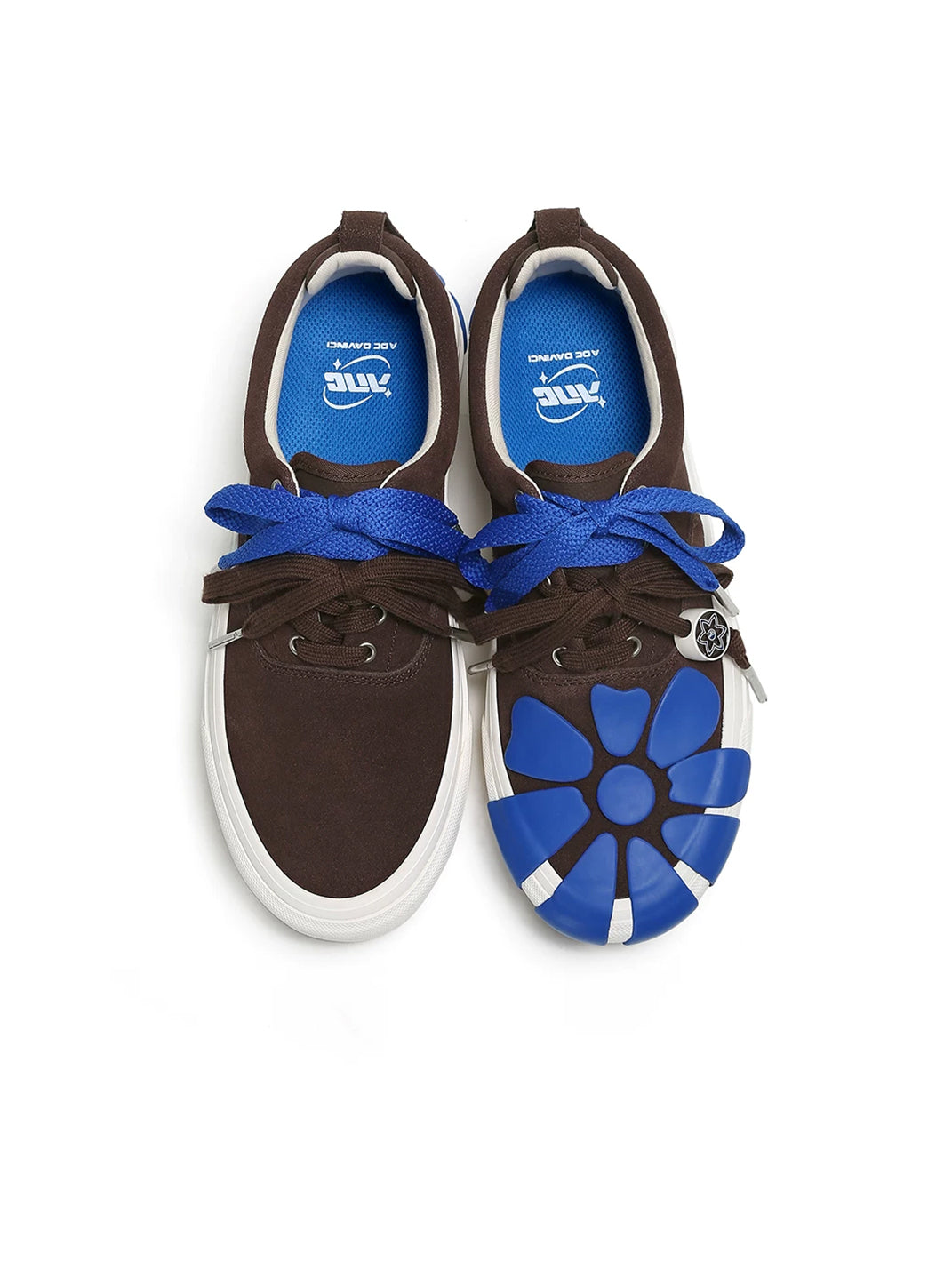 Daisy-Detail Double-Lace Suede Platform Sneakers - view 3