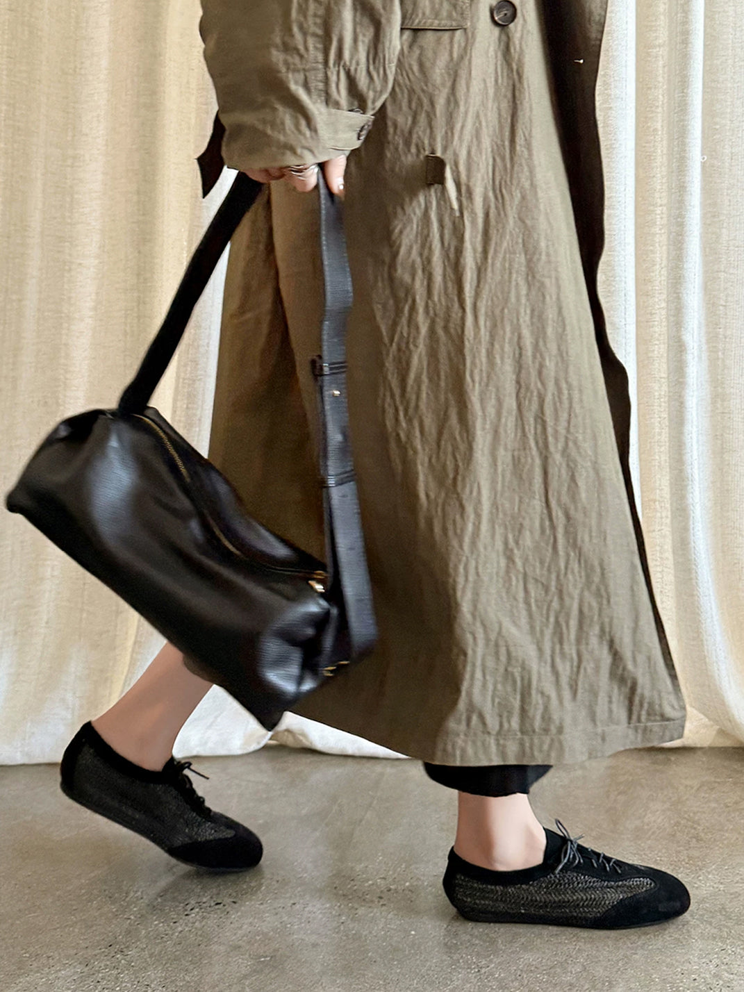 Woven Leather German Trainer Sneakers - View 11