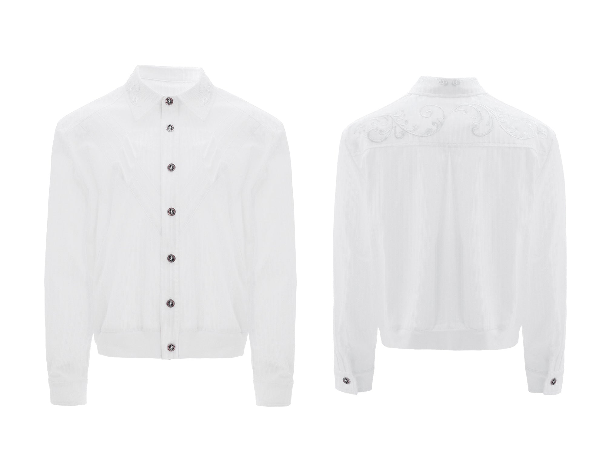 White Oversized Cotton Long Sleeve Shirt