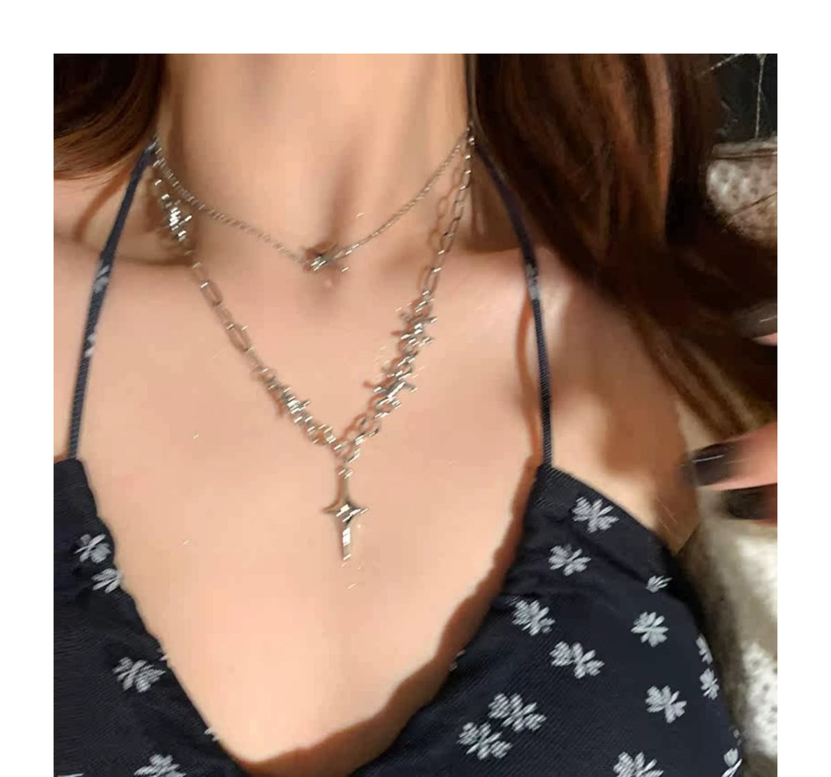 Layered Star Pendant Necklace product view 4