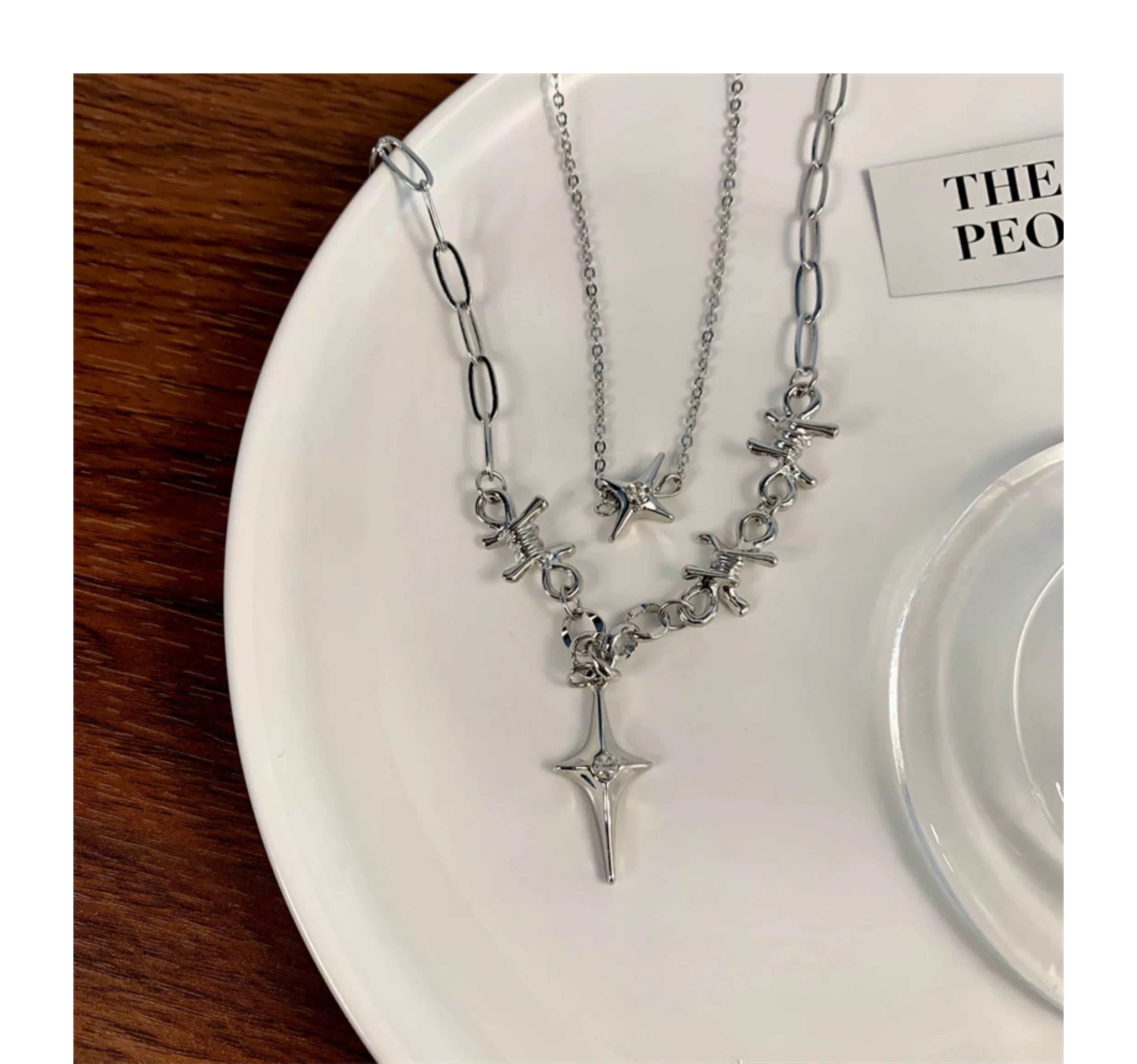 Layered Star Pendant Necklace product view 5