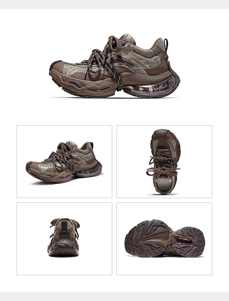 Distressed Mesh Air-Cushion Chunky Sneakers product view 4