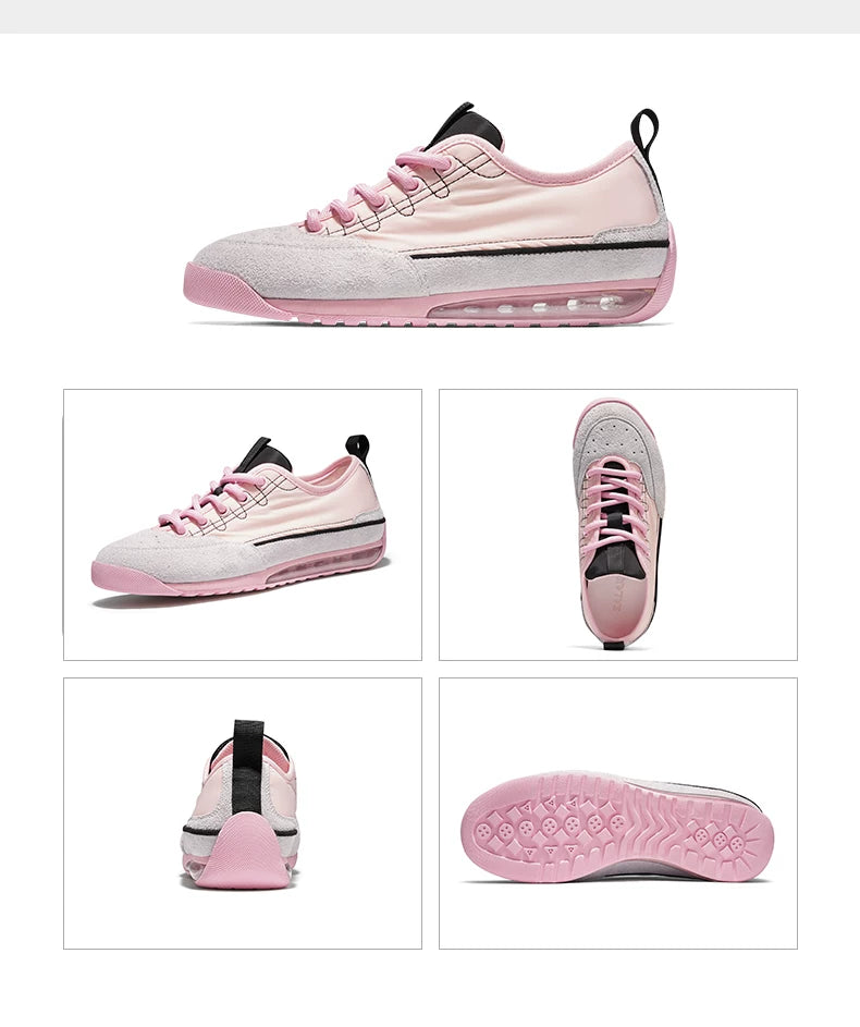 Suede-Panel Air-Cushion Low-Top Sneakers product view 5