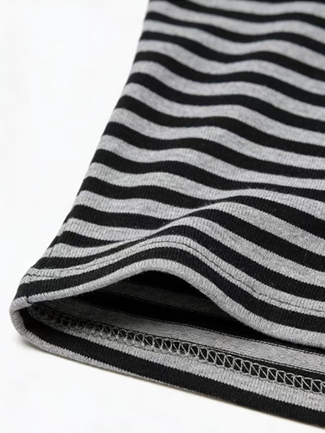 Slogan-Stripe Fitted Cotton Tank Top - View 4