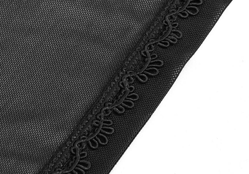 Devil Fashion Gothic Lace Lace Trim Cape Cape - Black