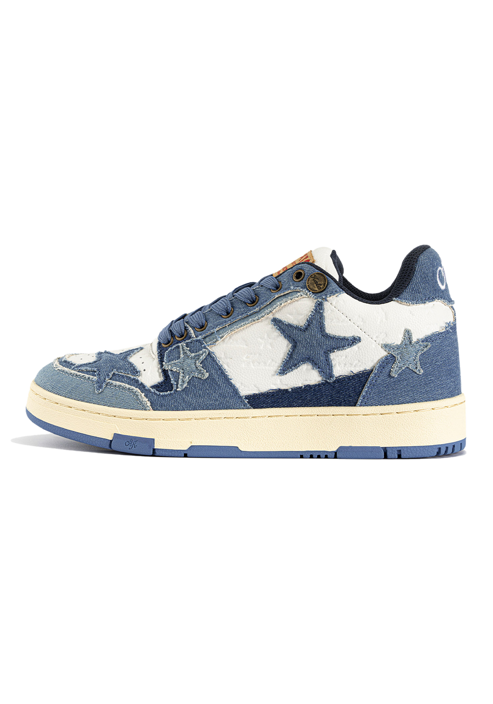 Distressed Denim Star Low-Top Sneakers - View 10