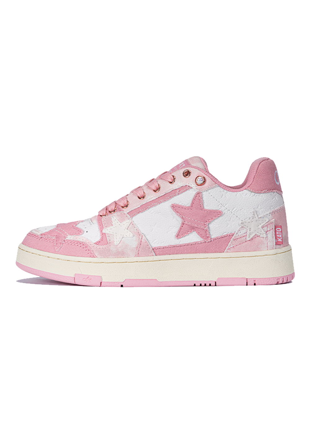 Distressed Denim Star Low-Top Sneakers - View 21