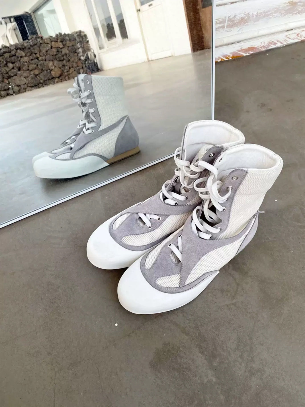 Metallic Mesh Low-Sole Boxing Boots - View 6
