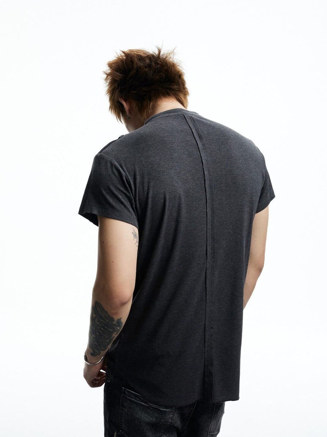 Metal-Button Henley Knit T-Shirt - View 4