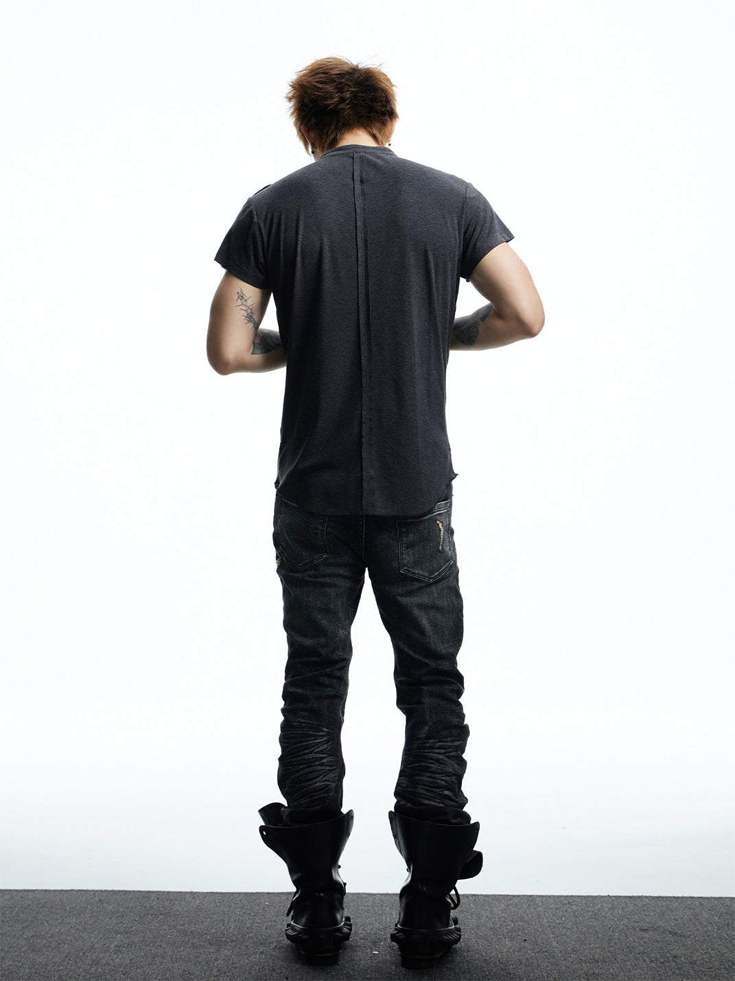 Metal-Button Henley Knit T-Shirt - View 6