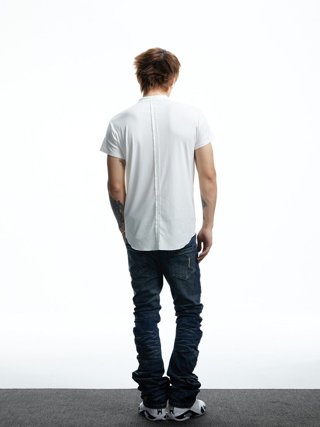 Metal-Button Henley Knit T-Shirt - View 11