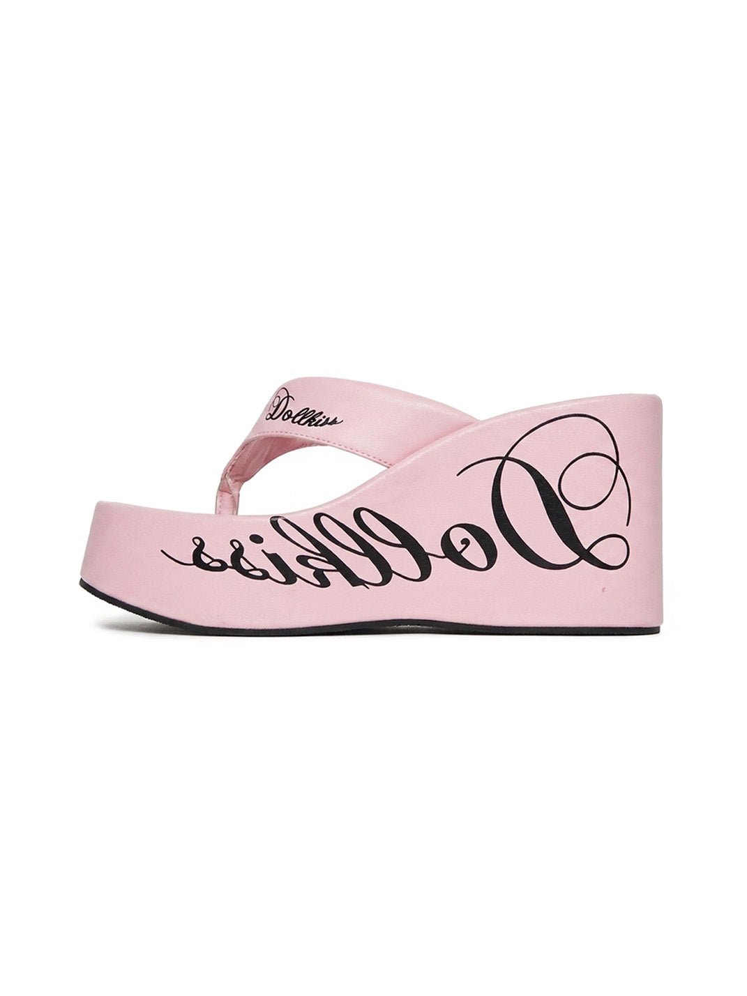 Logo-Print 10cm Platform Wedge Flip-Flops