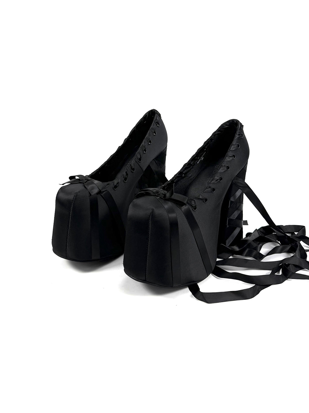 Ribbon-Lace 16cm Platform Pumps - View 4