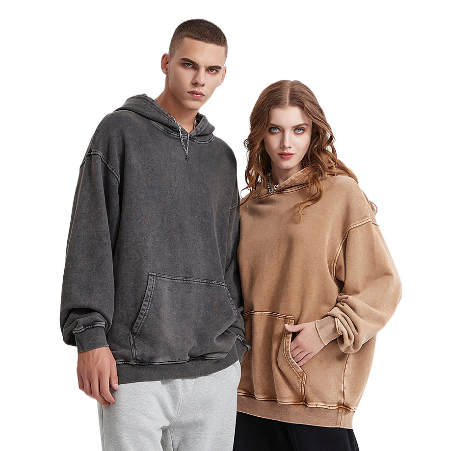 Ausgewaschener übergroßer Hoodie