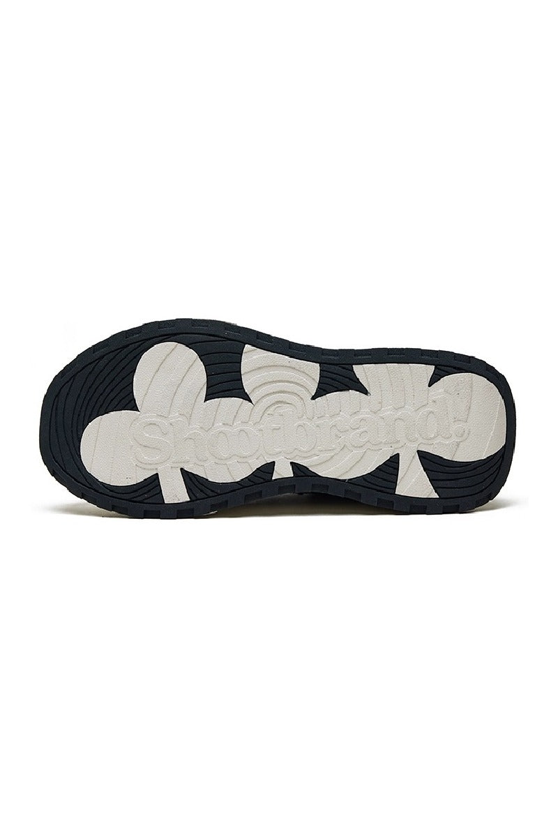Pattern Platform Sneakers Black White