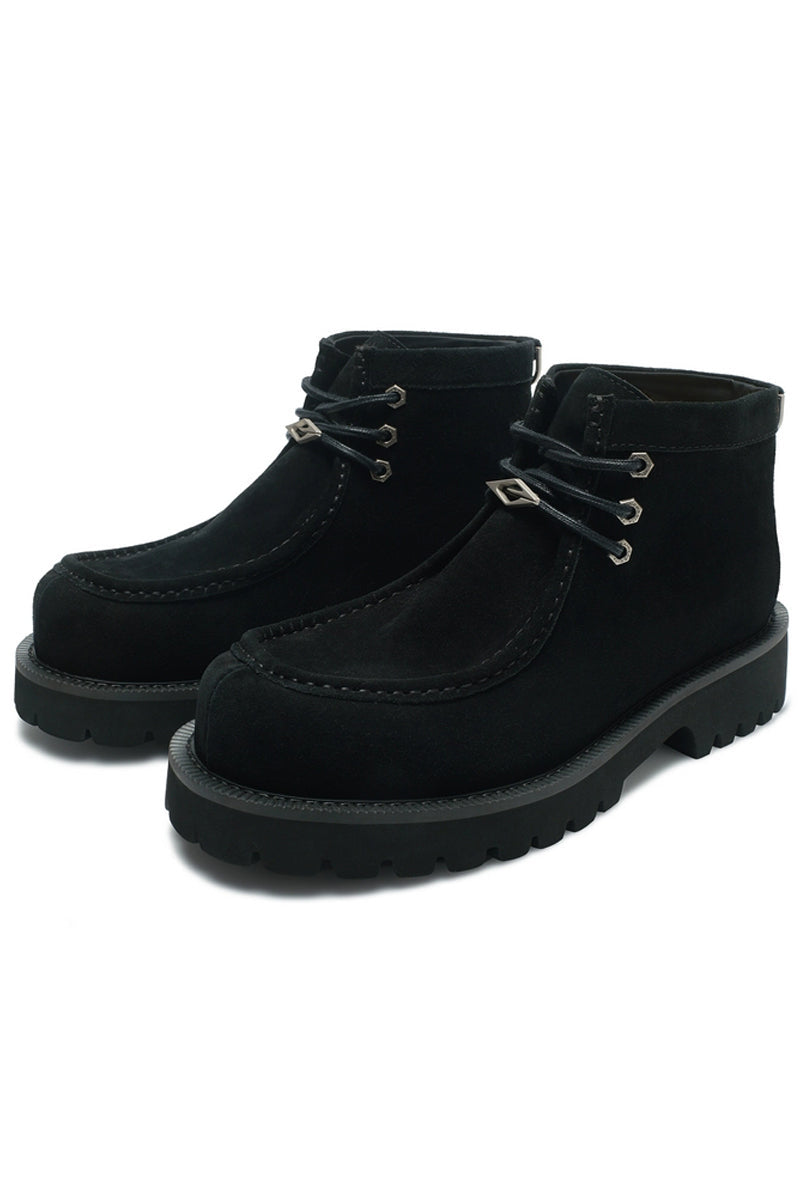 Shearling Moc Toe Lug Boots
