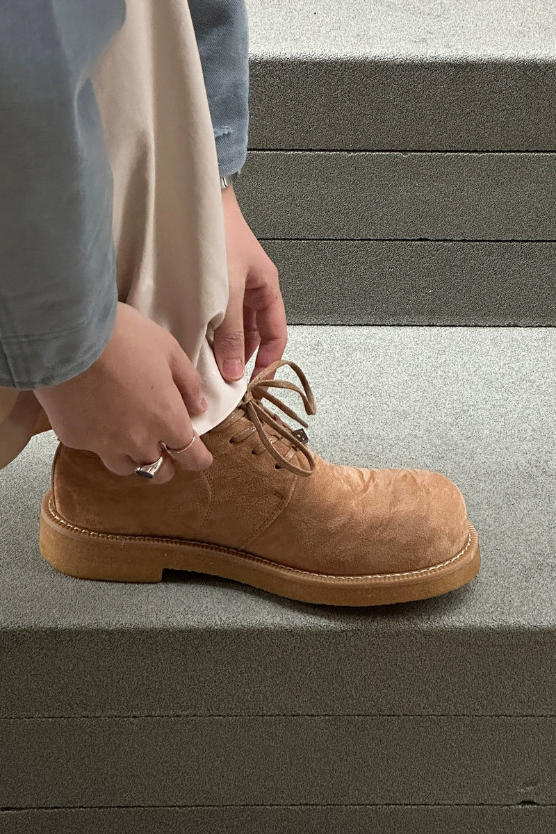 Suede Crepe Sole Derby Shoes