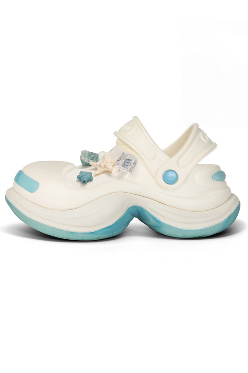 Glitter Star Platform Clogs